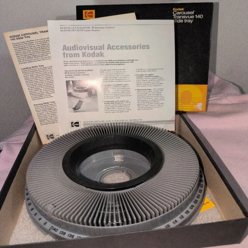 Kodak Carousel Transvue Slide Tray 140 Gray Black